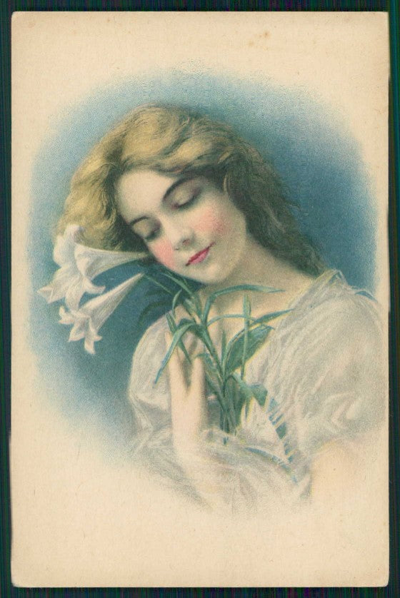 Artist Signed Glamour Fashion Lady cartolina TC0781 – fronte