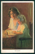 Artist Signed Fashion Lady Reinthal Newman The Lesson 452 cartolina TC0807 – fronte
