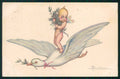 Artist Signed Busi Fairy Dove Easter serie 154 cartolina TC0834 – fronte