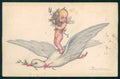 Artist Signed Busi Fairy Dove Easter serie 154 PIEGHINE cartolina TC0835 – fronte