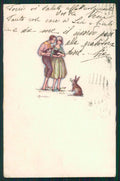 Artist Signed Busi Romantic Couple Easter serie 485M-5 cartolina TC0846 – fronte