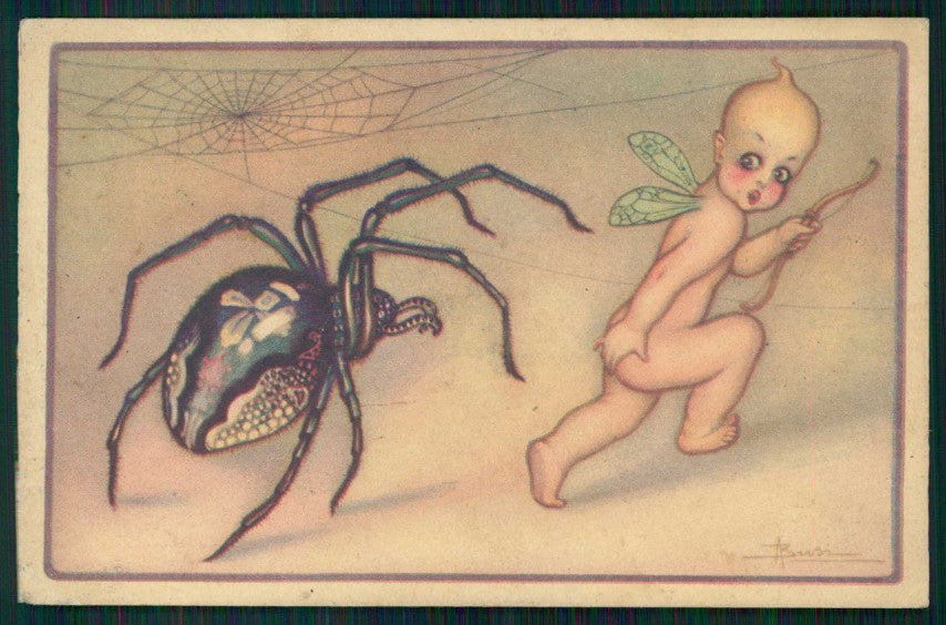 Artist Signed Busi Spirer Web Fairy serie 127-3 FORI PIEGA cartolina TC0868 – fronte