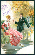 Artist Signed Santino Romantic Couple cartolina TC0885 – fronte