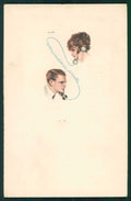 Artist Signed Pinochi Romantic Couple Phone serie 269 cartolina TC0913 – fronte