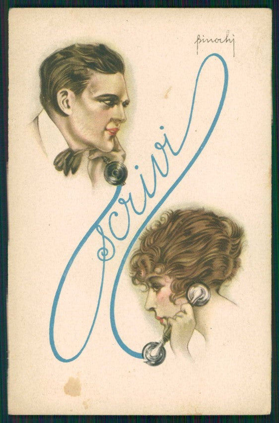 Artist Signed Pinochi Romantic Couple serie 162 cartolina TC0914 – fronte