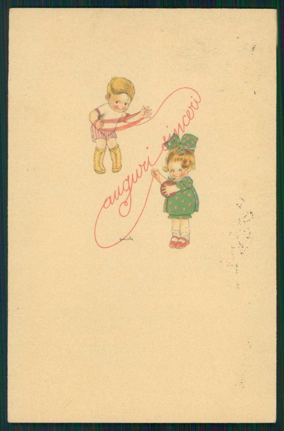 Artist Signed Pinochi Children Phone serie 266 cartolina TC0915 – fronte