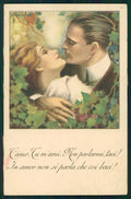 Artist Signed Pinochi Romantic Couple serie 164 PIEGHINE cartolina TC0919 – fronte