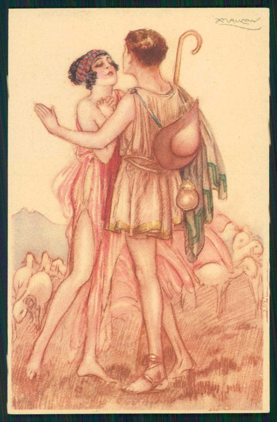 Artist Signed Mauzan Romantic Couple serie 248-6 cartolina TC0925 – fronte