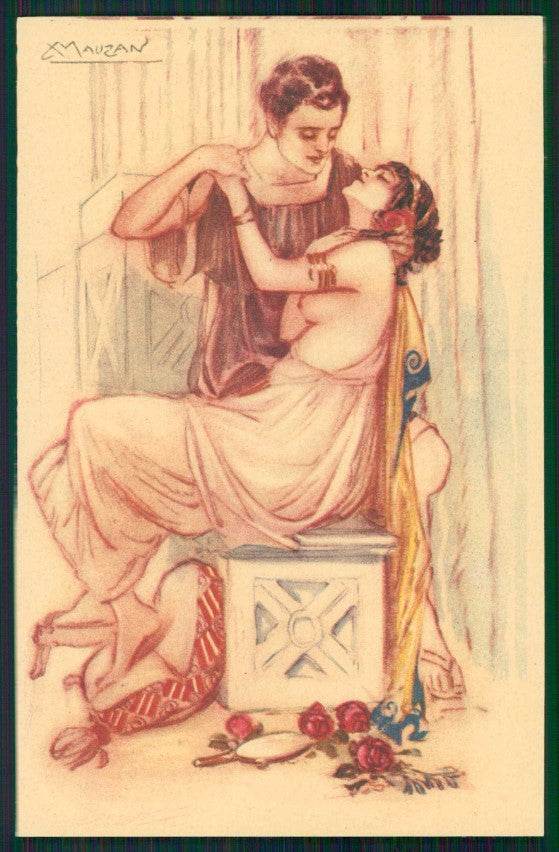 Artist Signed Mauzan Romantic Couple serie 248-5 cartolina TC0928 – fronte