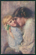 Artist Signed Pizzolato Lady and Girl serie 734-2 cartolina TC0943 – fronte