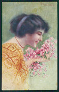 Artist Signed Pizzolato Glamour Fashion Lady serie 740-4 cartolina TC0945 – fronte