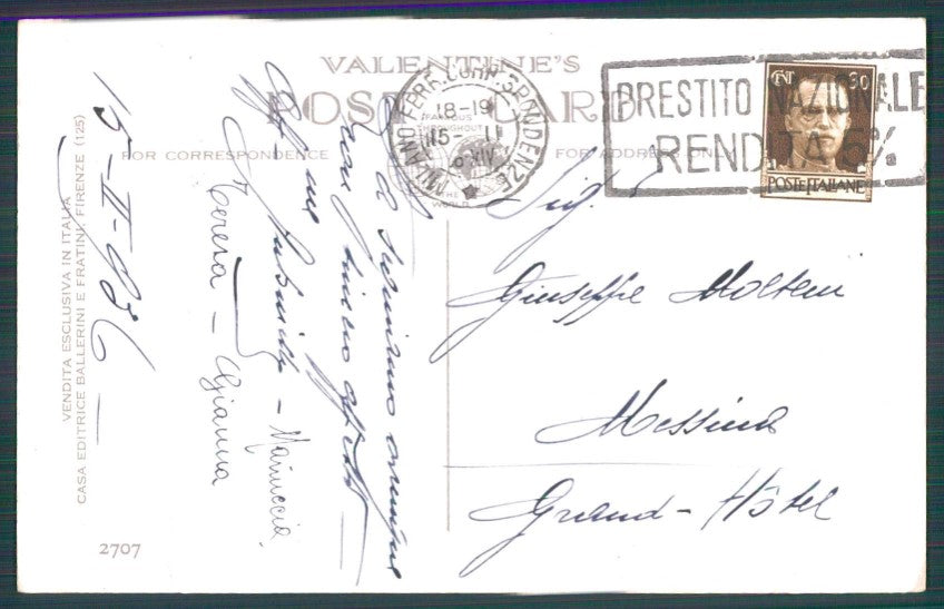 Artist Signed Vera Petersen Boy Mail Box 2707 cartolina TC0960 – retro