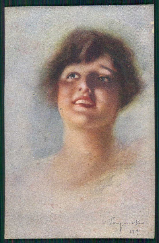 Artist Signed Pagnotta Glamour Fashion Lady serie 288 cartolina TC0968 – fronte
