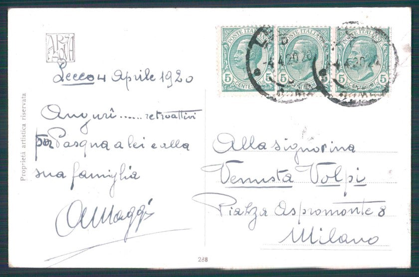 Artist Signed Pagnotta Glamour Fashion Lady serie 288 cartolina TC0969 – retro