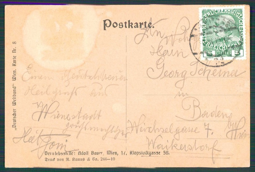 Artist Signed W. H. Braun Lady ABRASA cartolina TC0978 – retro