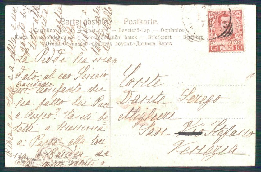 Artist Signed W. H. Braun Viennoise serie 606 PIEGHINA cartolina TC0981 – retro