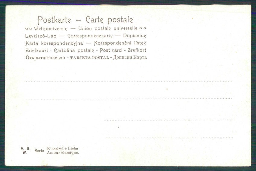 Artist Signed W. H. Braun Viennoise PIEGA cartolina TC0982 – retro