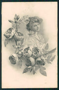 Artist Signed W. H. Braun Viennoise Lady cartolina TC0991 – fronte