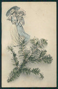 Artist Signed W. H. Braun Viennoise 346 PIEGA cartolina TC0992 – fronte