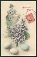 Artist Signed W. H. Braun Viennoise Lady serie 428 cartolina TC0993 – fronte