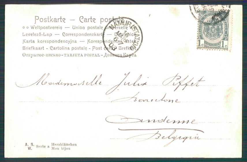 Artist Signed W. H. Braun Viennoise Lady cartolina TC1016 – retro