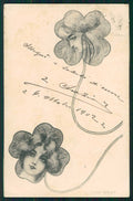 Artist Signed Ludwig Rauh Viennoise Lady cartolina TC1029 – fronte