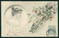 Artist Signed W. H. Braun Viennoise Lady cartolina TC1037 – fronte