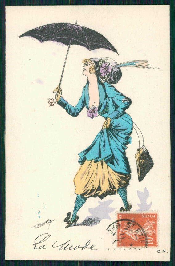 Artist Signed Roberty Glamour Fashion Lady cartolina TC1042 – fronte