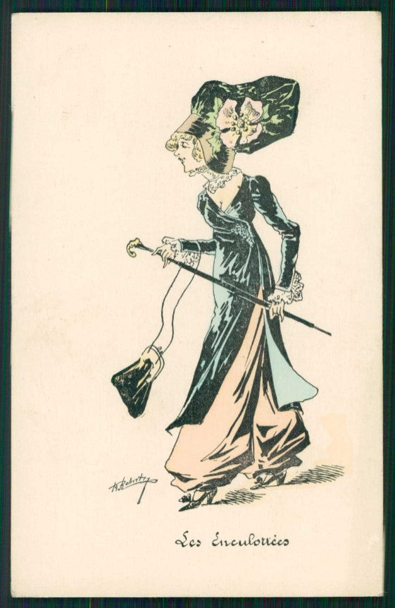 Artist Signed Roberty Glamour Fashion Lady cartolina TC1045 – fronte