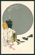 Artist Signed Art Nouveau Romantic Couple cartolina TC1068 – fronte