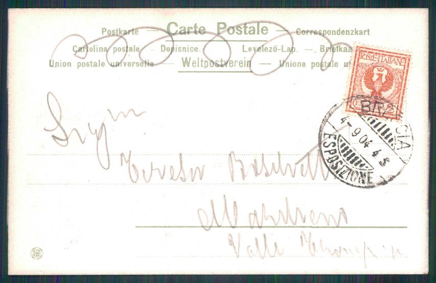 Artist Signed Art Nouveau Days of Week Settimana cartolina TC1081 – retro