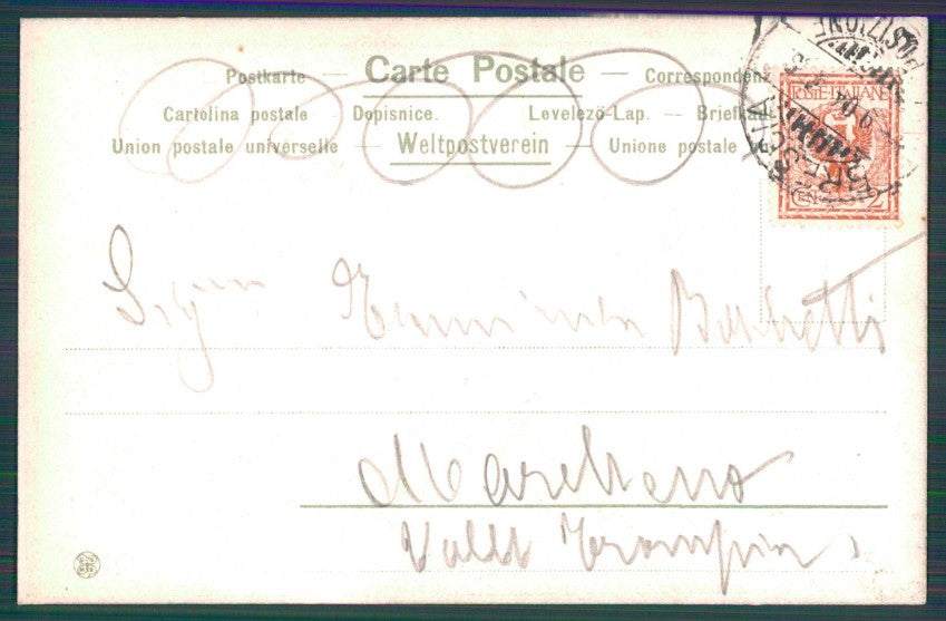 Artist Signed Art Nouveau Days of Week Settimana cartolina TC1082 – retro