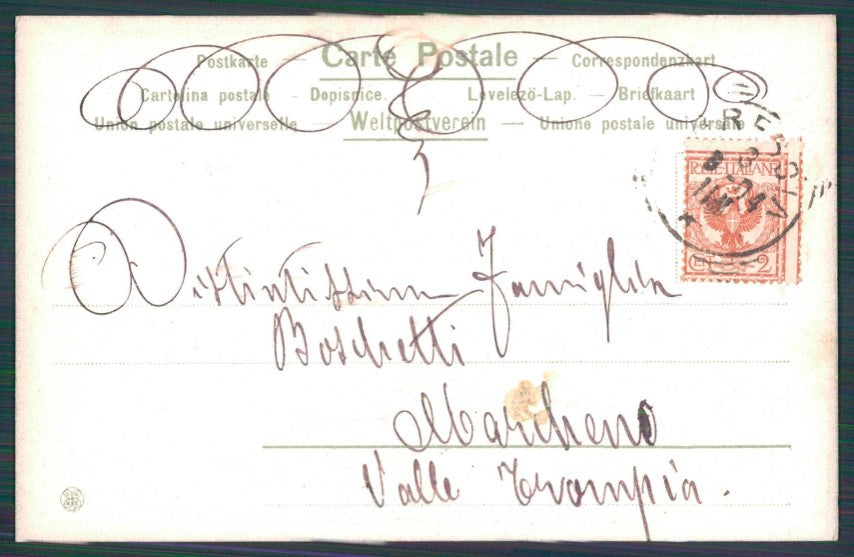 Artist Signed Art Nouveau Days of Week Settimana cartolina TC1083 – retro