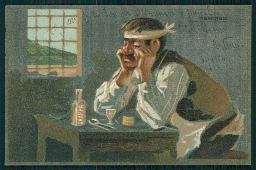 Artist Signed Art Nouveau Days of Week Settimana cartolina TC1085 – fronte