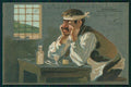 Artist Signed Art Nouveau Days of Week Settimana cartolina TC1085 – fronte