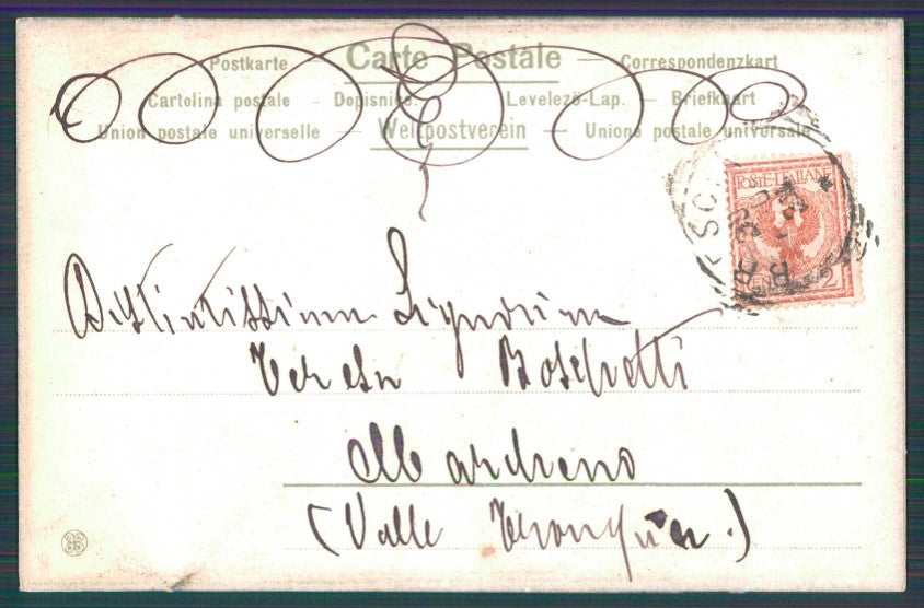 Artist Signed Art Nouveau Days of Week Settimana cartolina TC1086 – retro