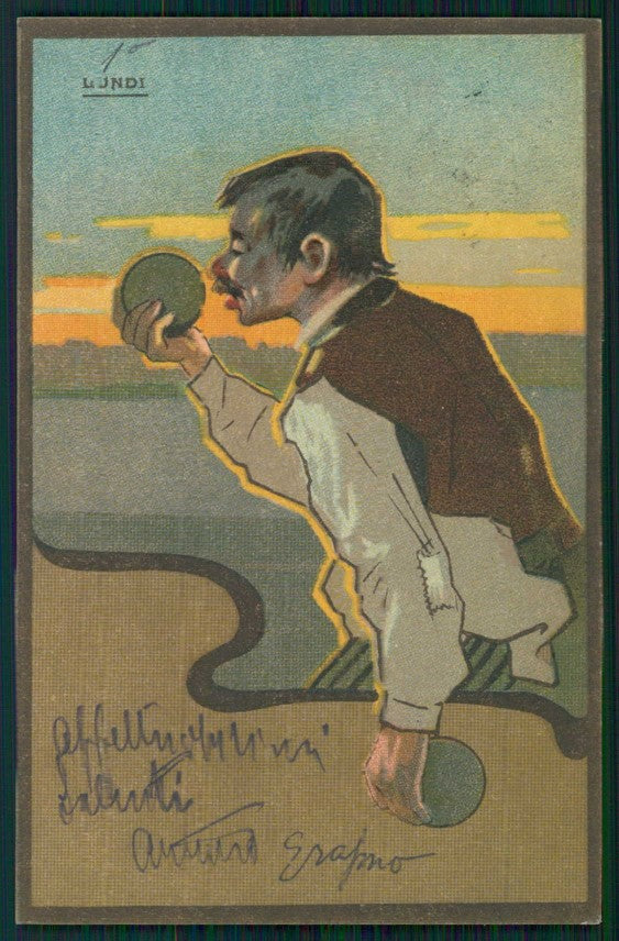 Artist Signed Art Nouveau Days of Week Settimana cartolina TC1087 – fronte