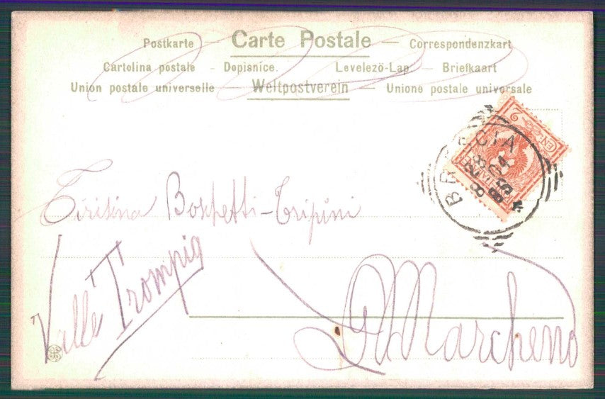 Artist Signed Art Nouveau Days of Week Settimana cartolina TC1087 – retro