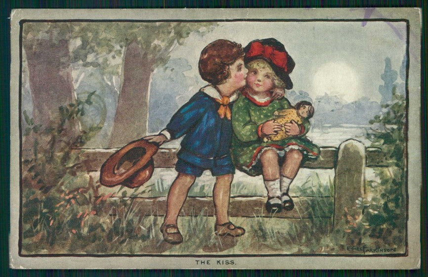 Artist Signed Parkinson Children Faulkner serie 1509 PIEGHINE cartolina TC1113 – fronte