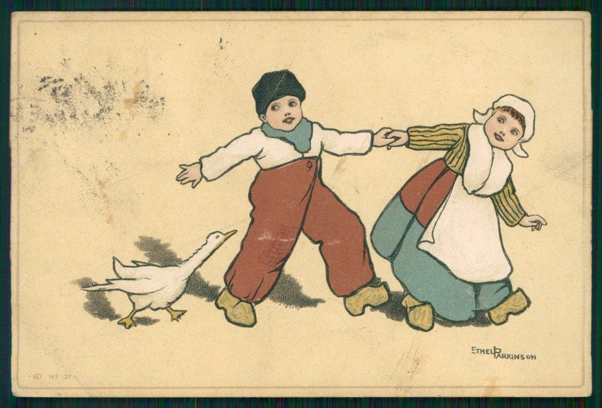 Artist Signed Parkinson Dutch Children Dondorf 127 PIEGHINE cartolina TC1121 – fronte
