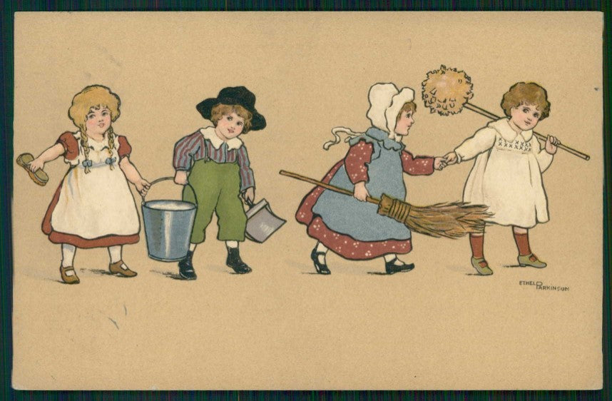 Artist Signed E. Parkinson Children Donforf serie 236 cartolina TC1132 – fronte
