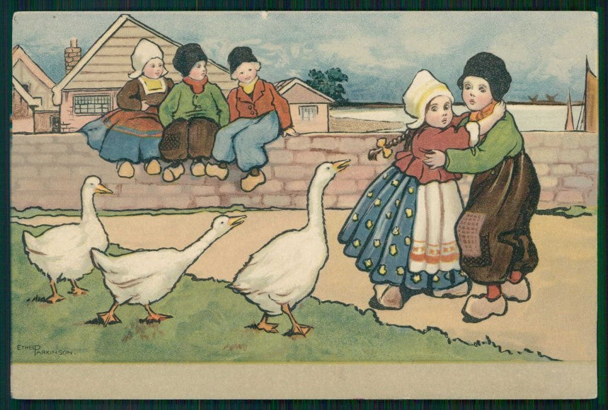 Artist Signed Parkinson Dutch Children Dondorf 210 STRAPPINO cartolina TC1136 – fronte