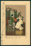 Artist Signed Ethel Parkinson Romantic Couple Donforf serie 131 cartolina TC1143 – fronte