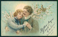 Artist Signed Romantic Couple Paper Moon M S i B serie 110 cartolina TC1175 – fronte