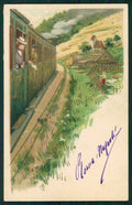Artist Signed Romantic Couple M S i B serie 13234 PIEGA cartolina TC1178 – fronte
