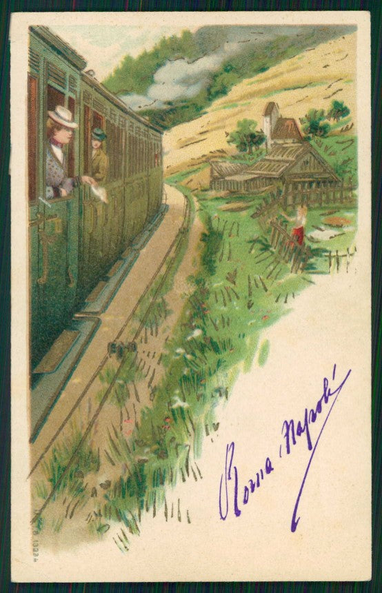 Artist Signed Romantic Couple M S i B serie 13234 PIEGA cartolina TC1178 – fronte