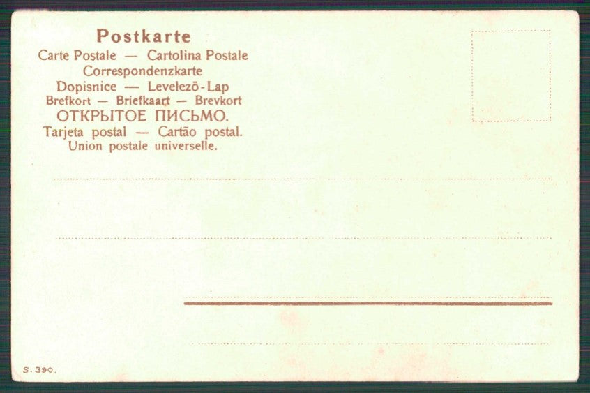 Artist Signed Italian Lady serie 390 cartolina TC1191 – retro