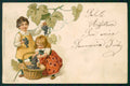 Artist Signed Children Vendemmia serie 169-5 cartolina TC1192 – fronte