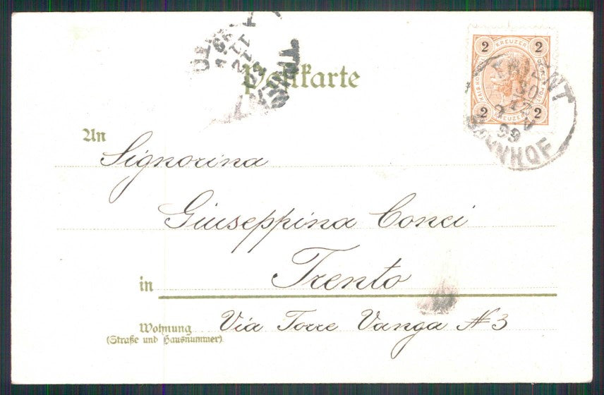 Artist Signed Lady and Flowers Wezel Naumann serie 80-3 cartolina TC1194 – retro