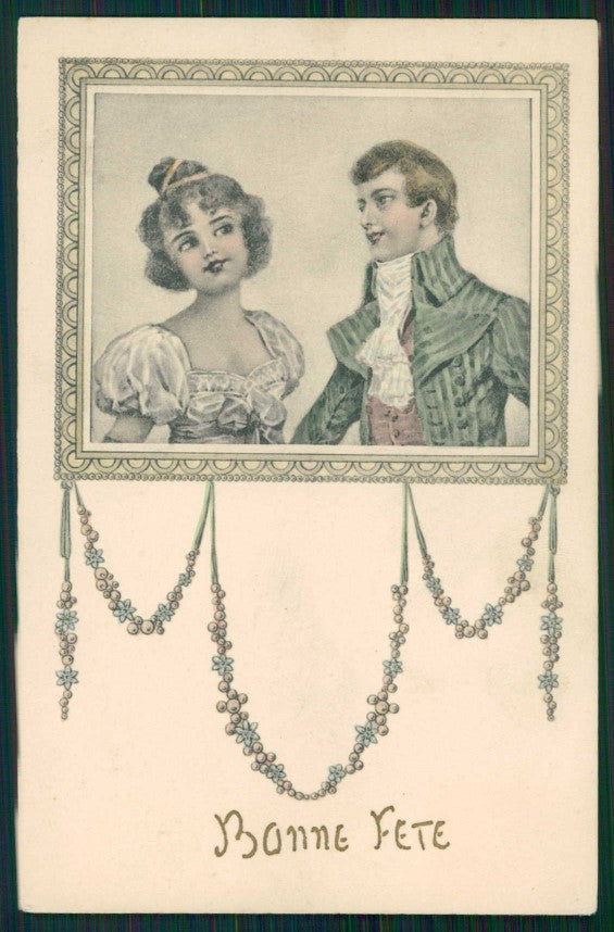 Artist Signed Viennoise Romantic Couple serie 1426-1 cartolina TC1201 – fronte